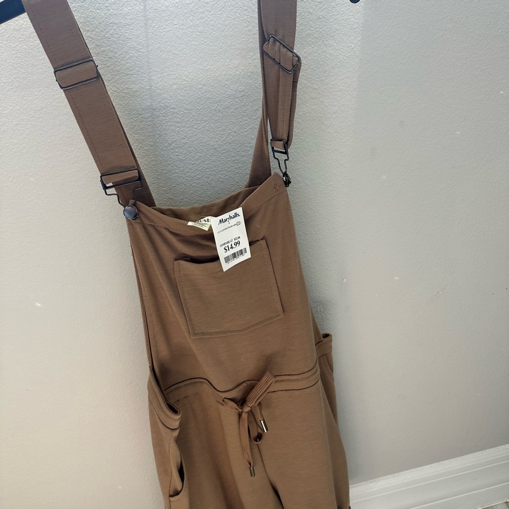 Brown Overalls with Adjustable Straps